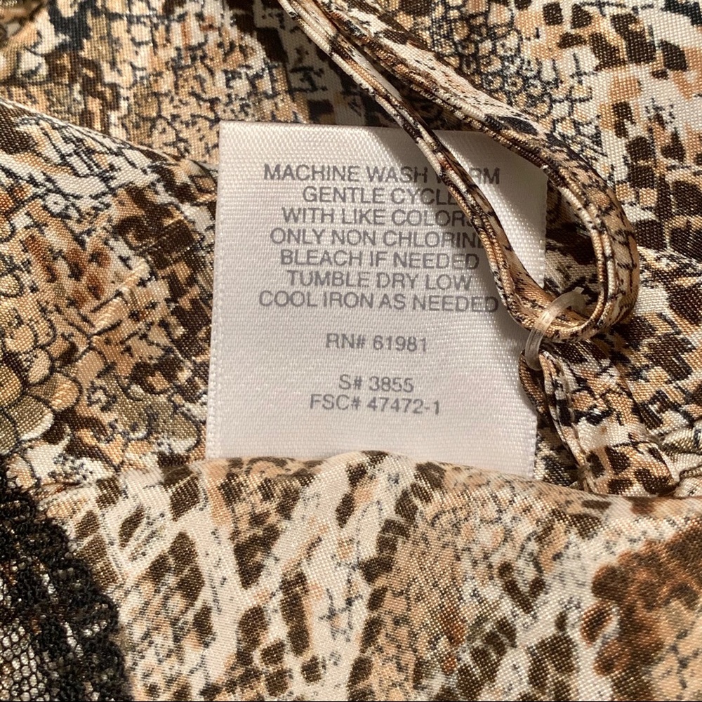 Avon Intimates Snakeskin Print Babydoll Large - Picture 6 of 6